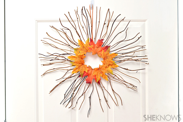 Twig and leaf wreath