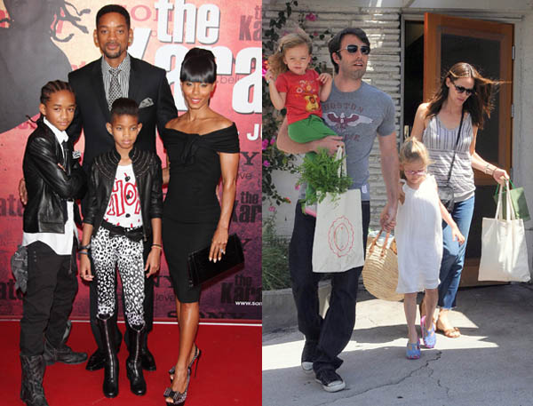 Jada Pinkett Smith, Will Smith and Family - Ben Affleck, Jennifer Garner and kids