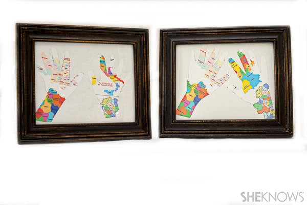 Map handprint craft