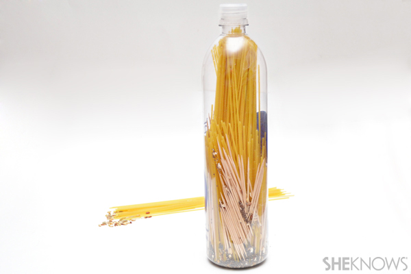 Rain stick in a bottle - Sensory crafts