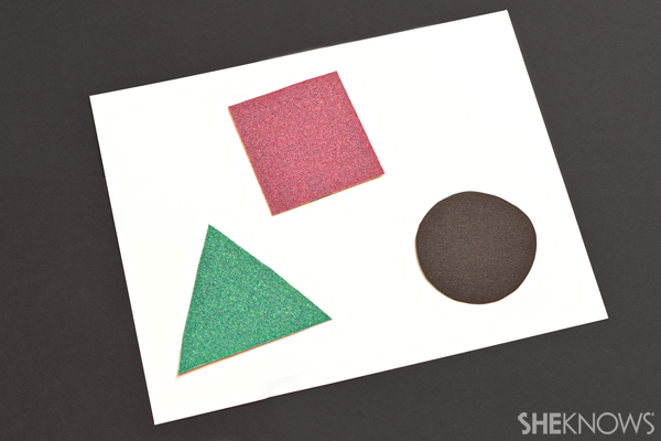 Sand paper shapes - Sensory crafts