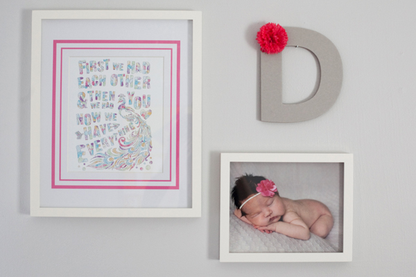 Girl's nursery: Wall art