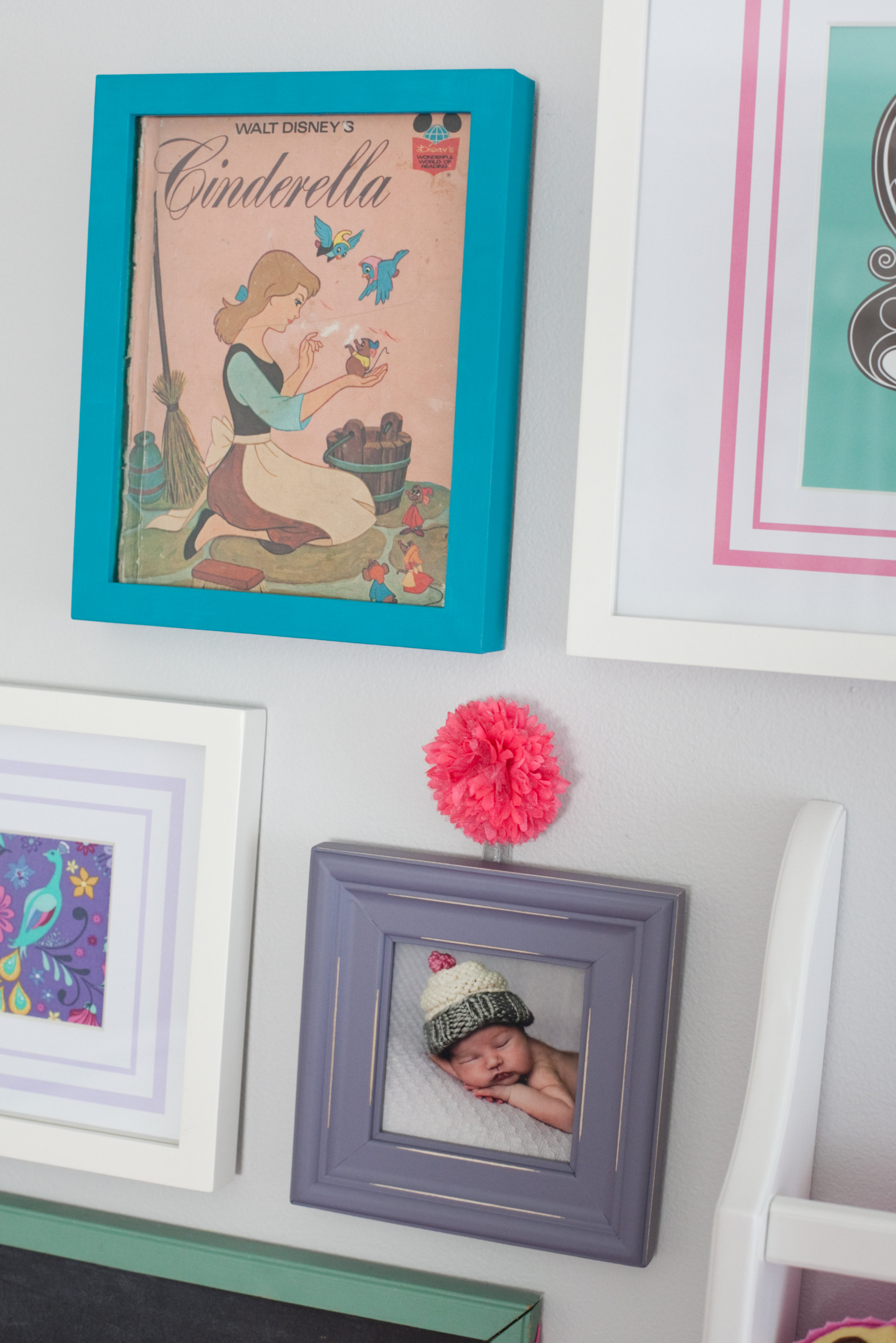 Nursery art idea: Framed children's book