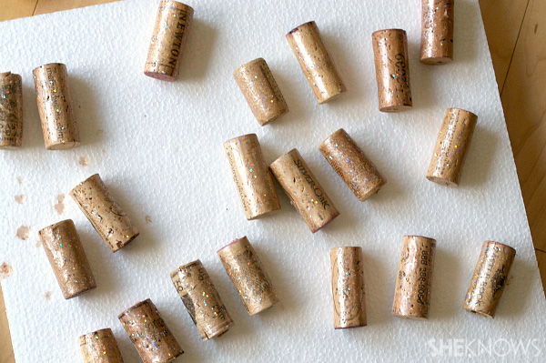 Paint the corks gold