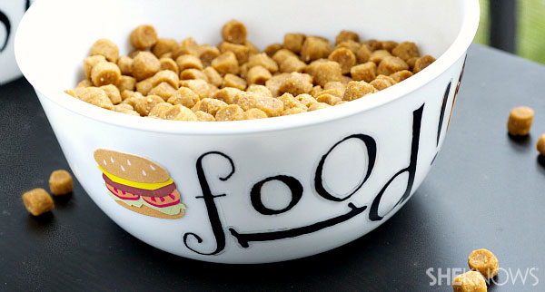 DIY dog food bowl