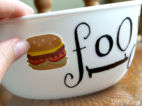 Apply decorations to bowl
