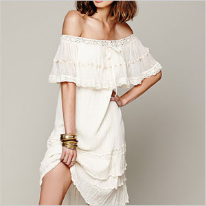 White off the shoulder dress