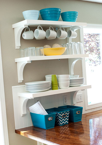 Open shelving