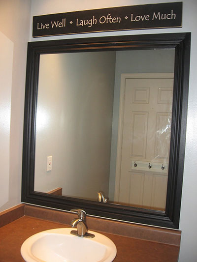 Framed mirror