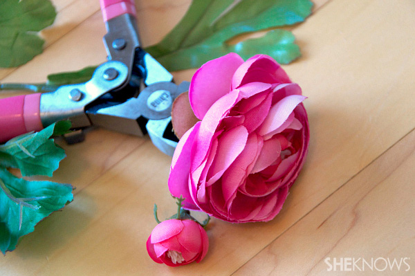 Cut the blooms off the steam