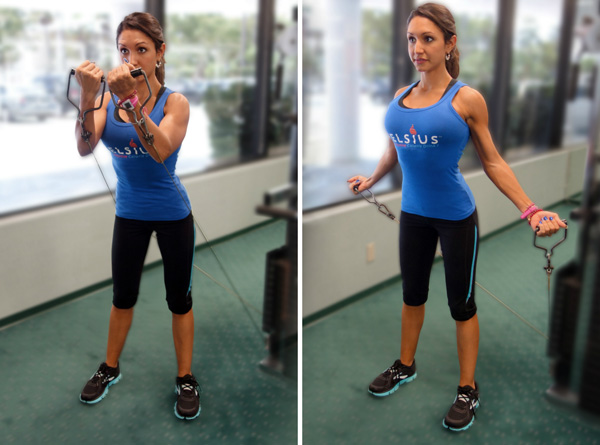 Cable crossups for perky boobs