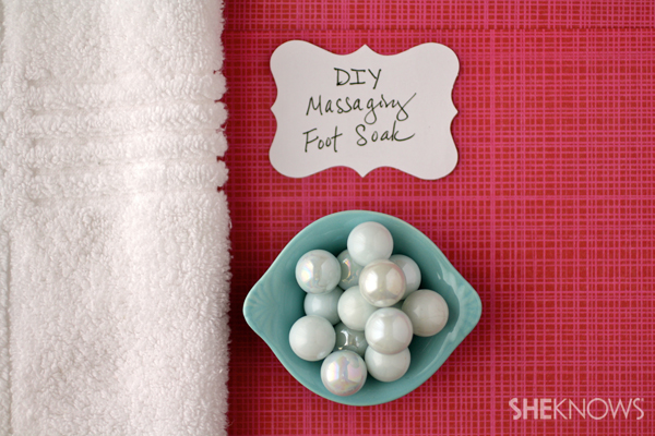 DIY Massaging foot soak