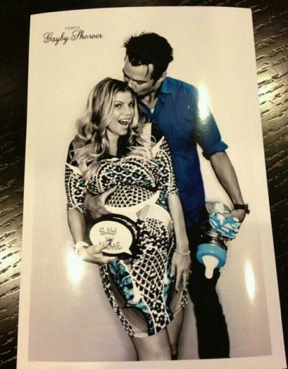 Pregnant Fergie and Josh Duhamel at baby