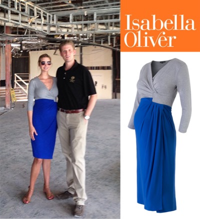 Pregnant Ivanka Trump in Isabella Oliver dress