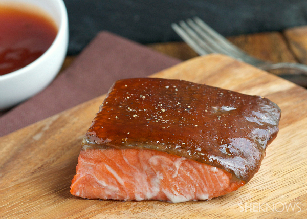 Sweet and sour glazed salmon