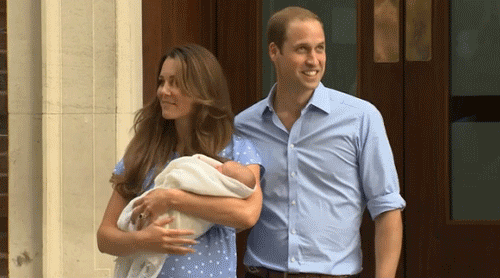 Royal baby waving