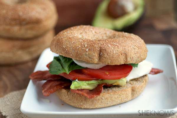Caprese bacon and avocado bagels | SheKnows.com
