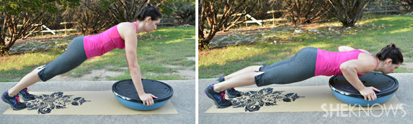 BOSU ball pushup | SheKnows.com