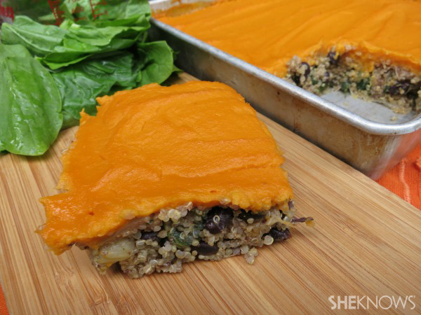Quinoa and bean casserole