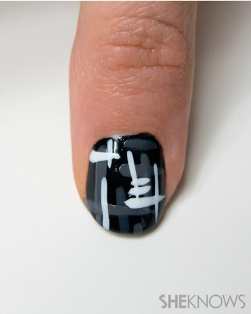 Chanel inspired tweed and fur nails