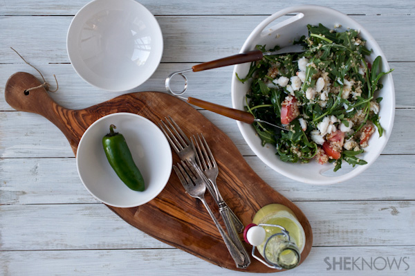 Crab and Spinach Salad with Jalapeno Vinaigrette