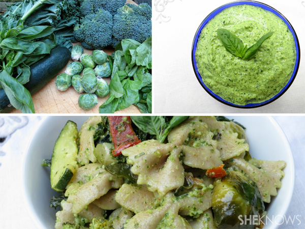Super-greens pesto pasta