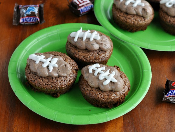 Football brownie bites