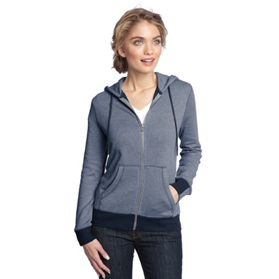 District Clothing Mini Stripe Full-Zip Hoodie