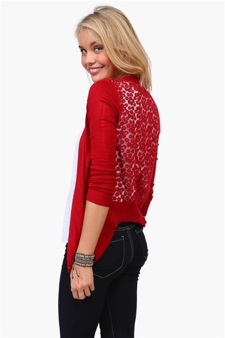 Necessary Clothing Daisy Back Cardigan