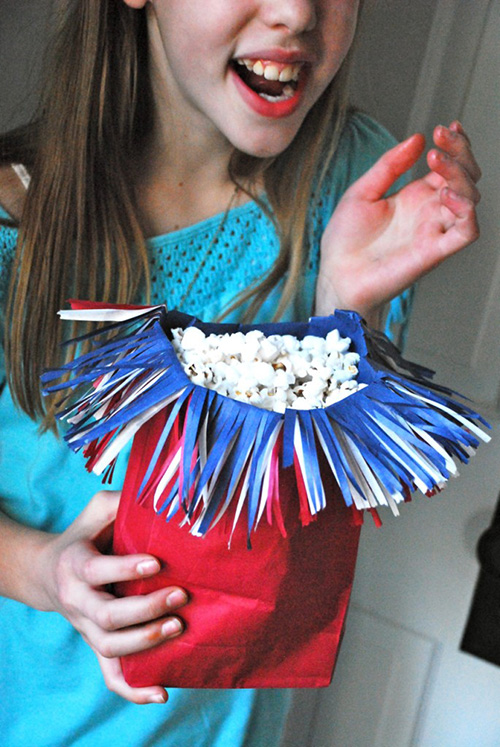 Firecracker popcorn bags