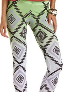 Aztec ombre print legging