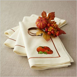 Harvest pumpkin napkin ring