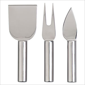 Set of 3 stainless cheese cutters