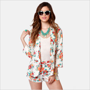 Wall paper prints blazer