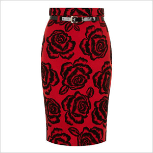 Floral Pencil skirt
