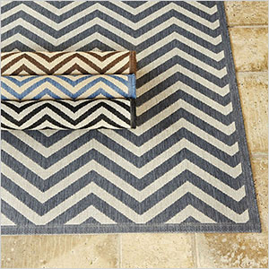 Chevron print rug
