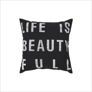 black and white pillow