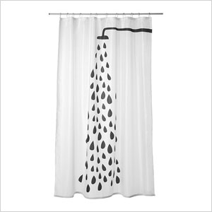 black and white shower curtain