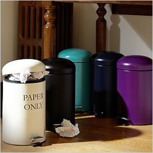 monogrammed trash can