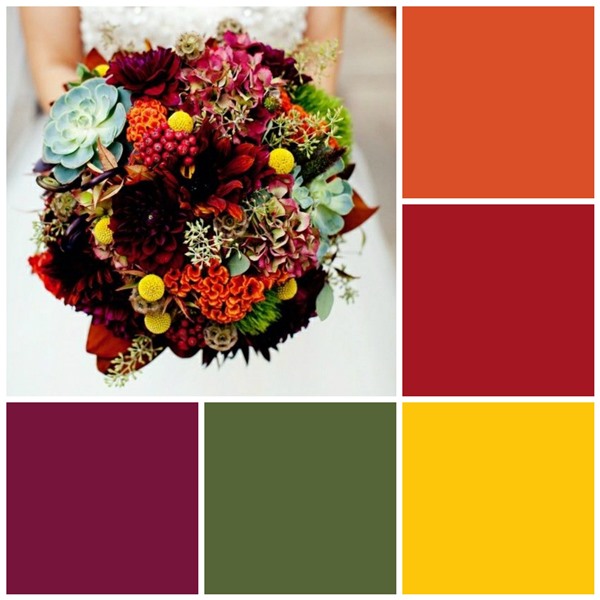 Autumn blooms color scheme