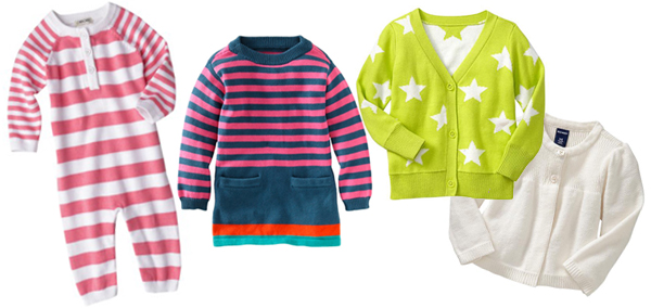 Cozy fall sweaters for baby girls