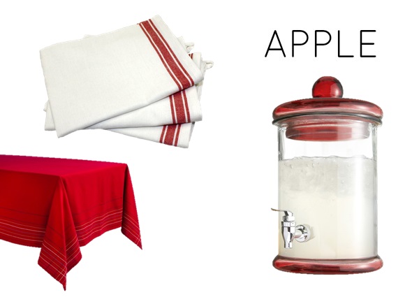 Apple color scheme for kitchen