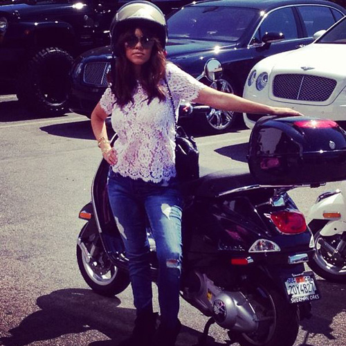 Kourtney Kardashian motorcycle selfie