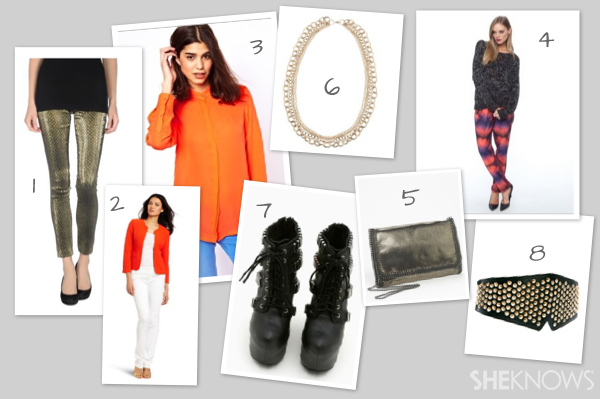 The look: Bright colours, textures and metallics