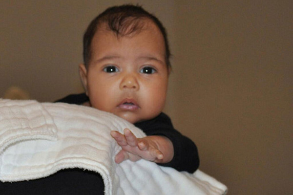 First photo of North West - Kim Kardashian and Kanye West's baby