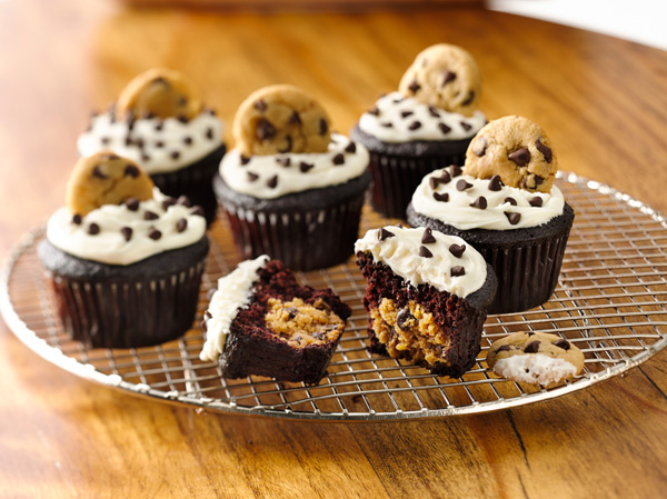 Gluten-free Chocolate cookie dough cupcakes