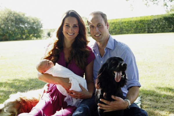 Kate Middleton, Prince William, and baby George