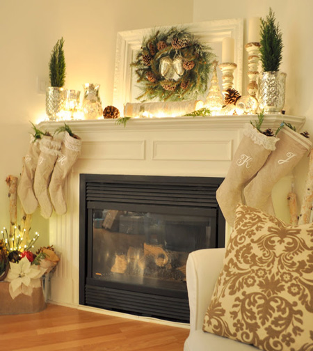 Restoration House's christmas mantel