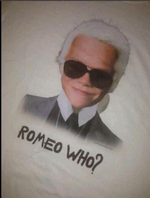 Victoria Beckham's son Romeo as Lagerfeld