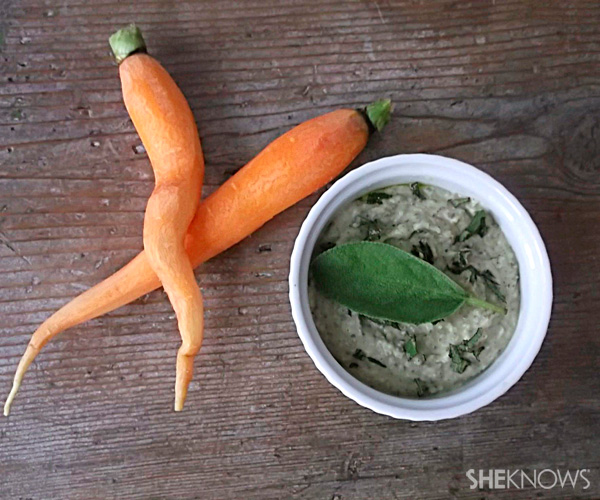 Creamy…White bean puree with sage